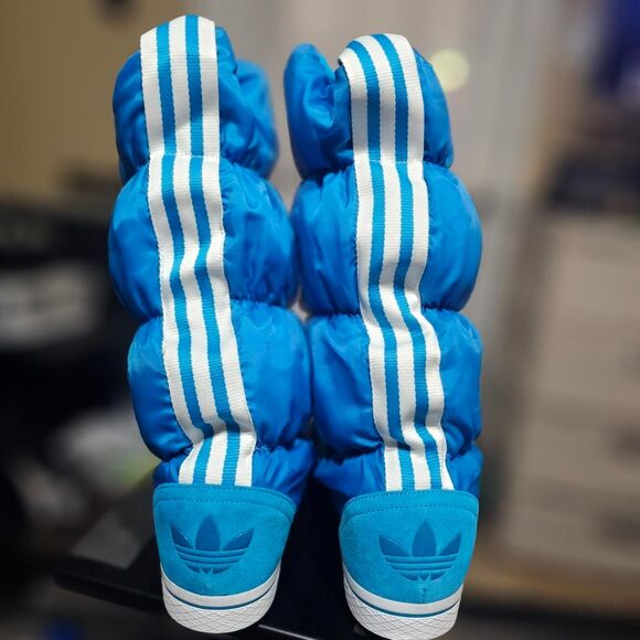 Adidas-originals *RARE* Women's White and Blue Boots - Picture 1 of 8
